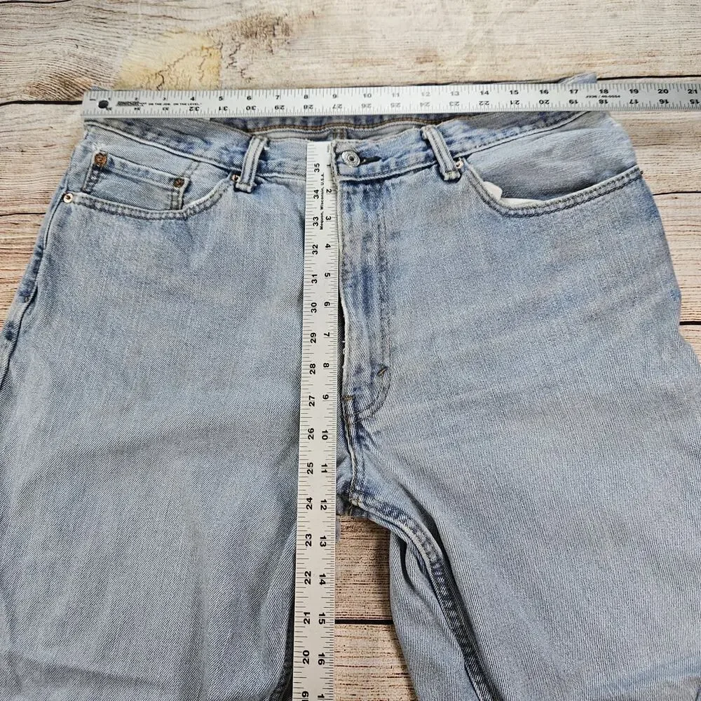 Levi’s 550 Jeans Mens 38x32 Blue Relaxed Tapered 100% Cotton *Distressed